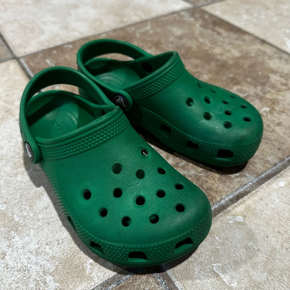 Green crocs size 12